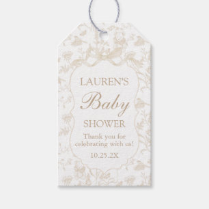 Neutral Bow Baby Shower Tag Geschenkanhänger