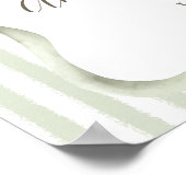 Neutral Bow Cafe Bebe Coffee Baby Shower Welcome Poster (Ecke)