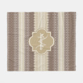 Neutral-braune und Tan-Strick mit Namen Fleecedecke (Vorderseite (Horizontal))