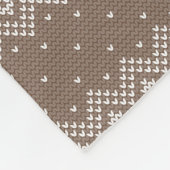 Neutral-braune und Tan-Strick mit Namen Fleecedecke (Ecke)