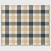 Neutral-braunes Tartan-Kariertes Mustertrennpapier Geschenkpapier (Flach)