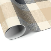 Neutral-braunes Tartan-Kariertes Mustertrennpapier Geschenkpapier (Rolleneckpunkt)