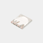 Neutral Brawn Tan Floral Lined Post-it Klebezettel (angewinkelt)
