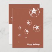 Neutral Brick Jagged Circle Stars Feiertagskarte (Vorne/Hinten)