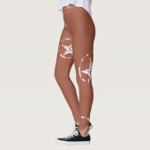 Neutral Brick Jagged Circle Stars Leggings (Links)
