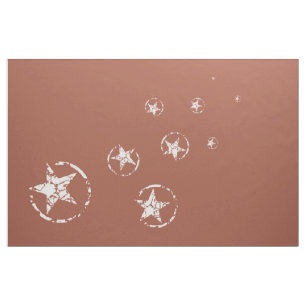 Neutral Brick Jagged Circle Stars Stoff