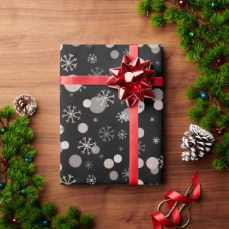 Neutral Brown Black Beige Boho Winter Weihnachten Geschenkpapier