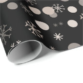 Neutral Brown Black Beige Boho Winter Weihnachten Geschenkpapier (Rolleneckpunkt)
