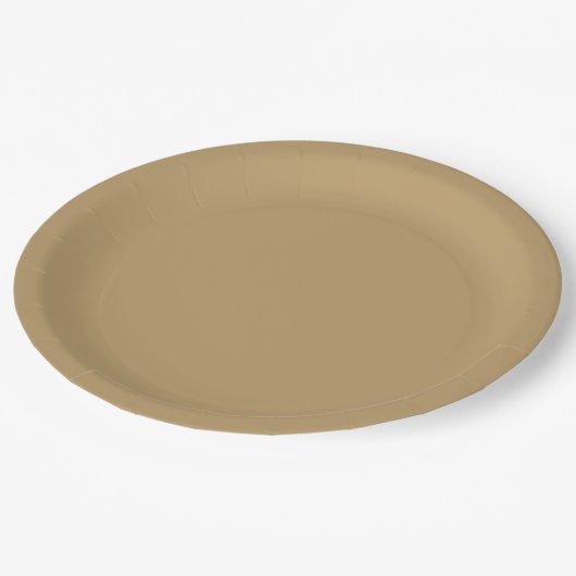 Neutral Brown Paper Plate Pappteller (Schrägansicht)