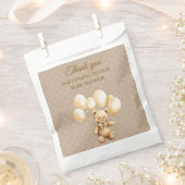 Neutral Brown Teddy Bear Baby Shower  Geschenktütchen (Ausgeschnitten)