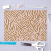 Neutral Brown Zebra Animal Stripe Decoupage Seidenpapier (Handwerk)