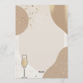 Neutral Brunch Menu Card – Minimalist Beige Einladung (Rückseite)