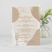 Neutral Brunch Menu Card – Minimalist Beige Einladung (Stehend Vorderseite)