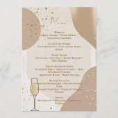Neutral Brunch Menu Card – Minimalist Beige Einladung (Vorderseite)