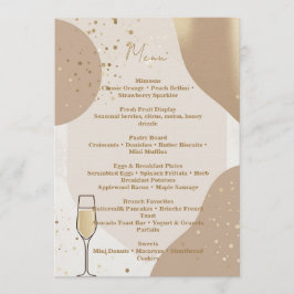 Neutral Brunch Menu Card – Minimalist Beige Einladung
