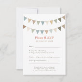 Neutral Bunding rustic UAWG wedding response card RSVP Karte (Vorderseite)