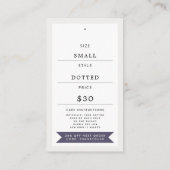 Neutral Castle Pre-Made Logo Kids Clothing Hang Ta Visitenkarte (Rückseite)