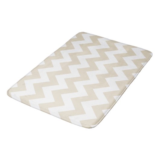 Neutral Chevrons Badematte (Schrägansicht)