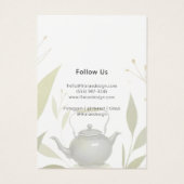 Neutral-Chic-Foliage-Kettle-Artwork-Karte (Rückseite)