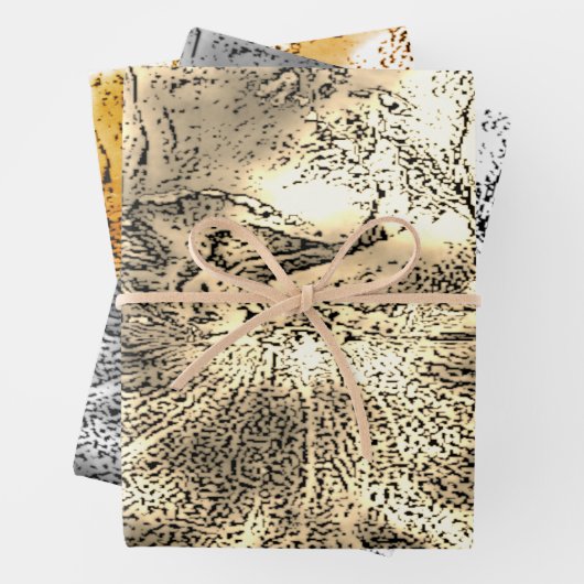 "Neutral & Chic" Set für Flachfolien Geschenkpapier Set (Beispiel)