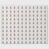 Neutral Christmas Trees Minimalist Wrapping Paper Geschenkpapier (Flach)