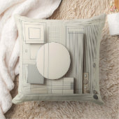 Neutral Circle Grid Kissen (Decke)