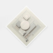 Neutral Circle Grid Serviette (Ecke)