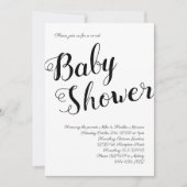 Neutral codierte Schwarz-Weiß-Baby-Duschgeschlecht Einladung (Vorderseite)