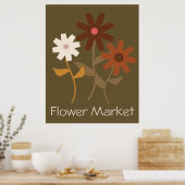Neutral Color Daisy Poster (Küche)