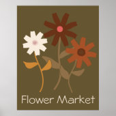 Neutral Color Daisy Poster (Vorne)