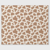 Neutral Cow Print Western Cowboy Beige Brown Geschenkpapier (Flach)