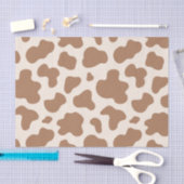 Neutral Cow Print Western Cowboy Beige Brown Seidenpapier (Handwerk)