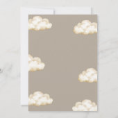 Neutral Cream Cloud Heaven Sent Baby Shower Party Einladung (Rückseite)