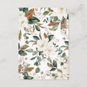 Neutral Deer White Floral Greenerary Books for Bab Begleitkarte (Rückseite)