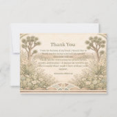 Neutral Desert Floral Birthday Dankeskarte (Vorderseite)