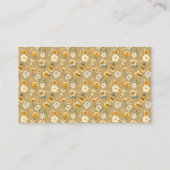 Neutral Diaper Raffle Card | Ivory & Golden Floral Begleitkarte (Rückseite)