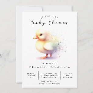 Neutral druckbare Duckbabydusche Einladung
