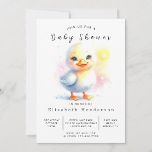 Neutral druckbare Duckbabydusche Einladung