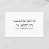 Neutral Earth Agate Business Card Visitenkarte (Rückseite)