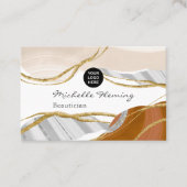 Neutral Earth Agate Business Card Visitenkarte (Vorderseite)