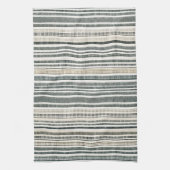 Neutral Earth Tone Boho Stripe Geschirrtuch (Vertikal)