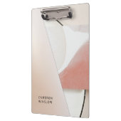 Neutral Earth Tone Modern Abstrakt Klemmbrett (Links)