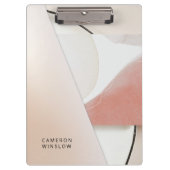 Neutral Earth Tone Modern Abstrakt Klemmbrett (Vorderseite)