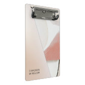 Neutral Earth Tone Modern Abstrakt Mini Klemmbrett (Schrägansicht)