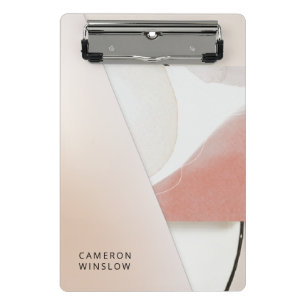 Neutral Earth Tone Modern Abstrakt Mini Klemmbrett