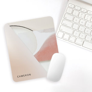 Neutral Earth Tone Modern Abstrakt Mousepad