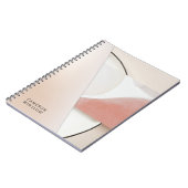 Neutral Earth Tone Modern Abstrakt Notizblock (Linke Seite)