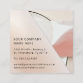 Neutral Earth Tone Modern Abstrakt Quadratische Visitenkarte (Rückseite)