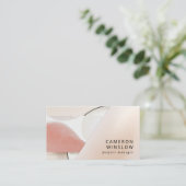 Neutral Earth Tone Modern Abstrakt Visitenkarte (Stehend Vorderseite)