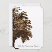 Neutral Earthy Hues Boho Forest Oak Tree Wedding Einladung (Rückseite)